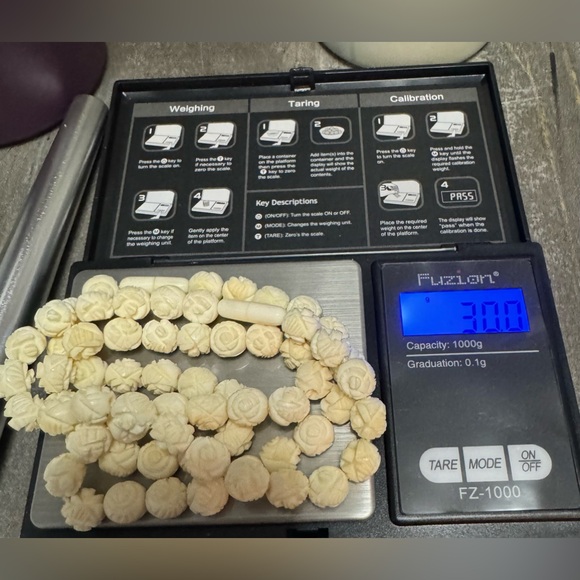 RARE Antique HandCarved Necklace/bracelet Earl 1900s Graduated Bead Floral 18” - Picture 8 of 8